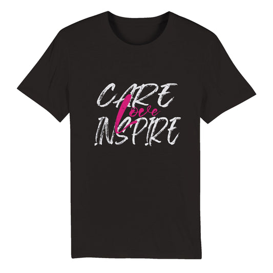 Care, Inspire and Love - Organic Unisex Crewneck T-shirt