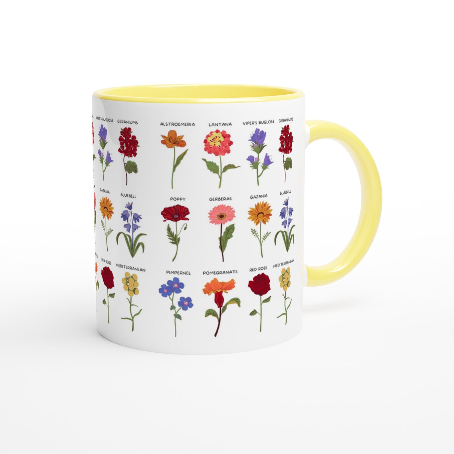 White 11oz Ceramic Mug with Color Inside