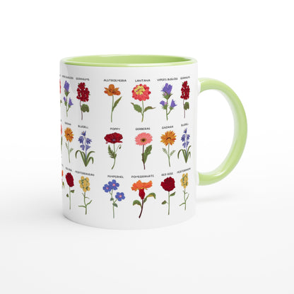 White 11oz Ceramic Mug with Color Inside