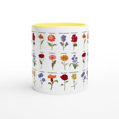 White 11oz Ceramic Mug with Color Inside