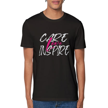 Care, Inspire and Love - Organic Unisex Crewneck T-shirt