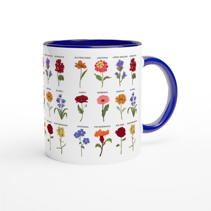 White 11oz Ceramic Mug with Color Inside