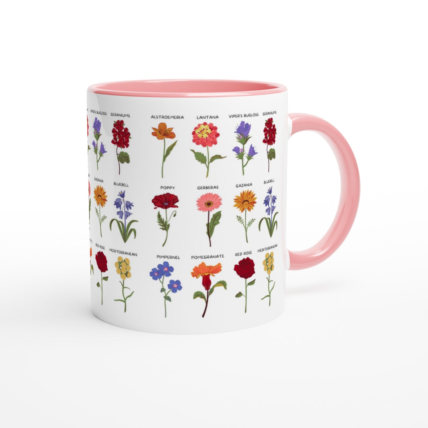 White 11oz Ceramic Mug with Color Inside