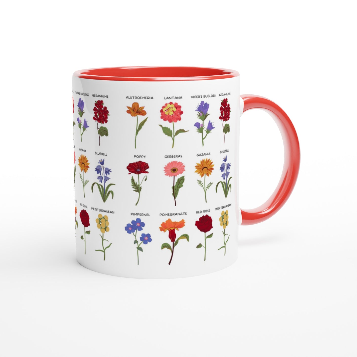 White 11oz Ceramic Mug with Color Inside