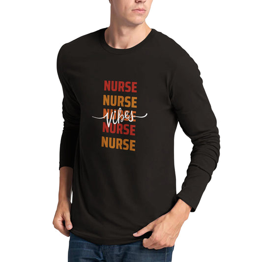 Nurse Vibes - Long sleeve crew T-shirt