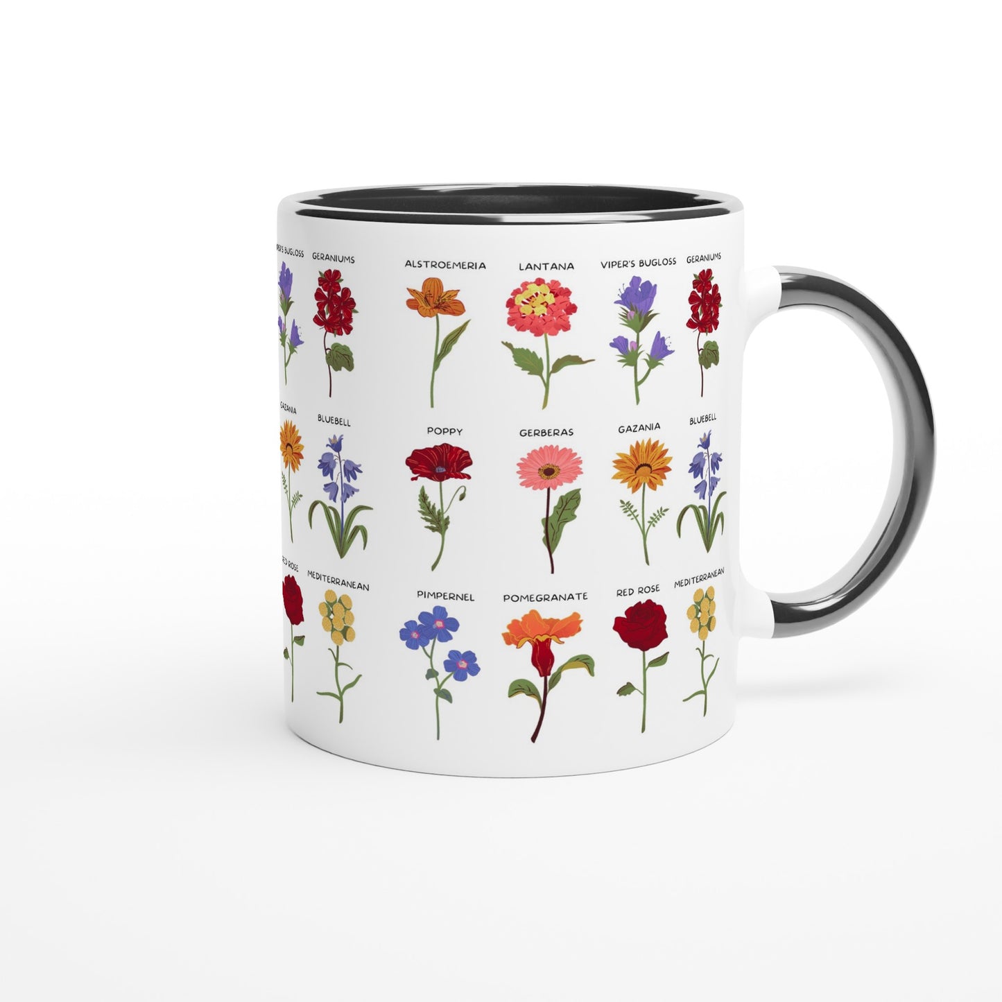 White 11oz Ceramic Mug with Color Inside